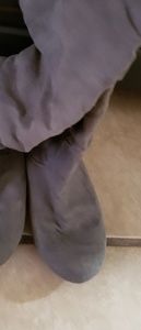 Grey suede boots